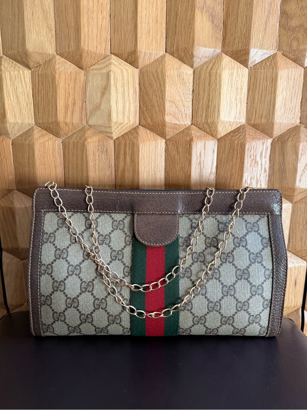 Gucci GG Supreme Sherryline Clutch Pouch